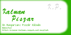 kalman piszar business card